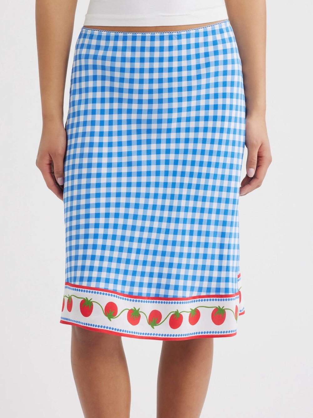 Rails X Giadzy Grazia Gingham Tomatoes Skirt